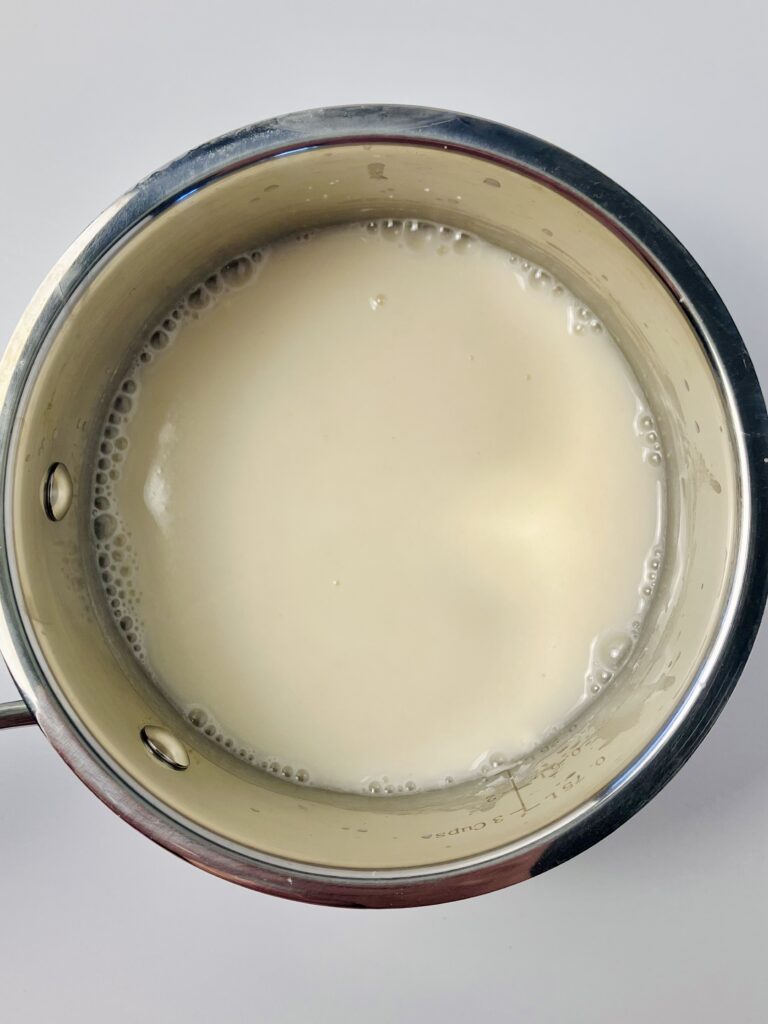 flour and water in saucepan, tangzhong before cooking