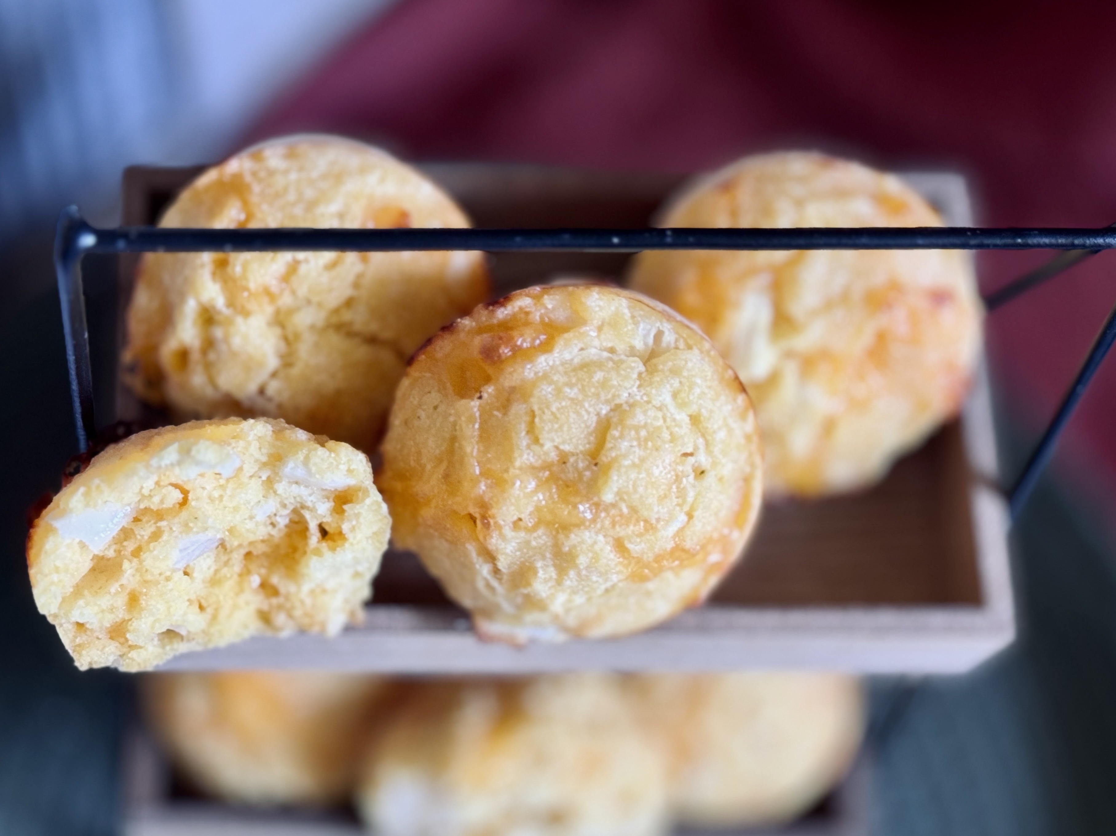 long fermented sourdough corn muffin