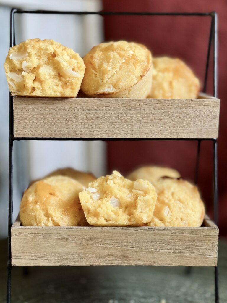 long fermented sourdough corn muffin